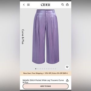 Women’s Metallic Wide Leg Trousers